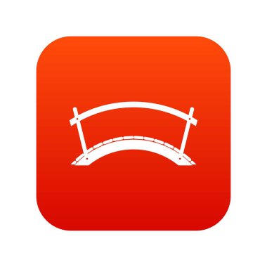 Köprü simgesi dijital kırmızı