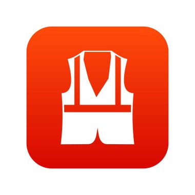 Yelek simgesi dijital kırmızı