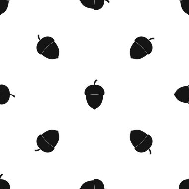 Meşe palamudu desen sorunsuz siyah