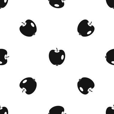 Apple desen sorunsuz siyah