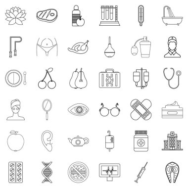 Tablet Icons set, anahat stili