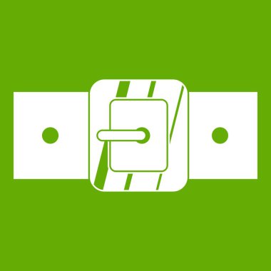 Kare kemer tokası simgesi yeşil