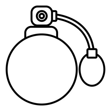 Retro parfüm şişe simgesi, anahat stili