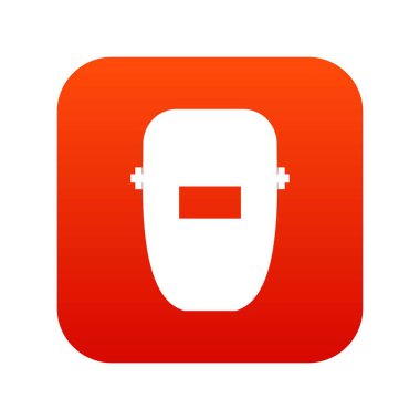 Kaynak maskesi simgesi dijital kırmızı