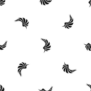 Kanat deseni sorunsuz siyah