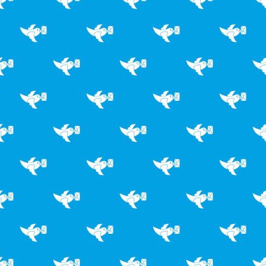 Posta desen kesintisiz mavi güvercin sinek