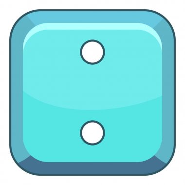 Kare bez düğme simgesi, karikatür tarzı