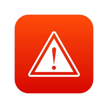 Ünlem işareti simgesi dijital kırmızı uyarı dikkat işareti