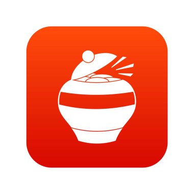 Pot altın sikke simge dijital kırmızı tam