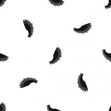 Kanat deseni sorunsuz siyah