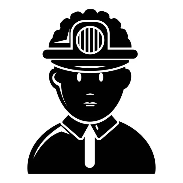 Miner ikon, enkel stil — Stock vektor