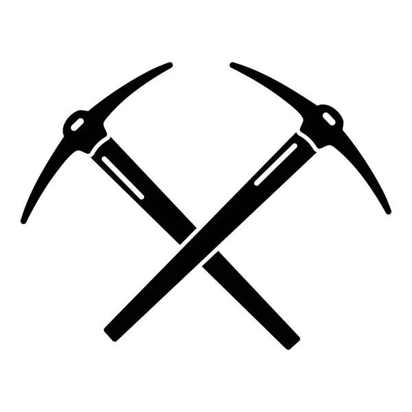 Bergbau Spitzhacke Symbol, einfacher Stil — Stockvektor