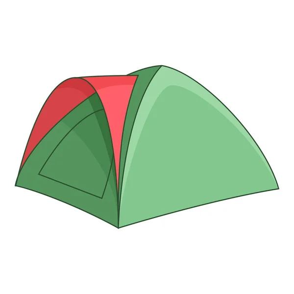 绿色帐篷图标，卡通风格 — 图库矢量图片