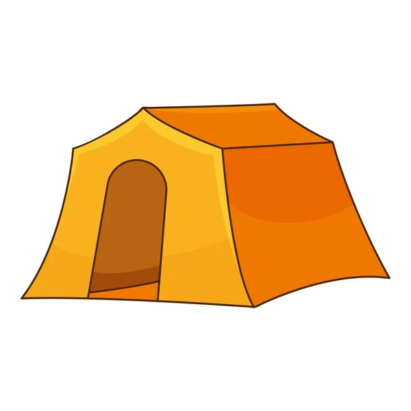 Narancs sátor ikon, rajzfilm stílusú — Stock Vector