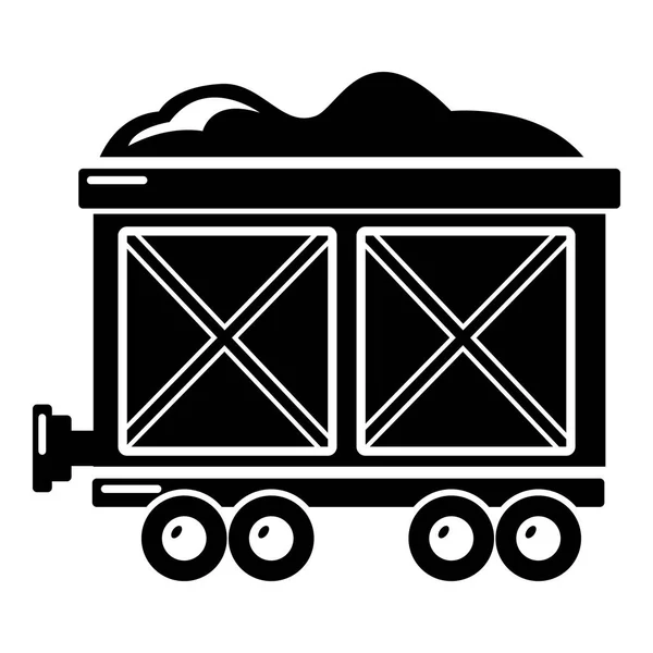 Icono de vagón de ferrocarril, estilo simple — Archivo Imágenes Vectoriales