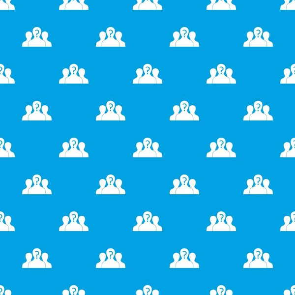Gruppe von Menschen mit unbekannten Persönlichkeitsmustern nahtlos blau — Stockvektor