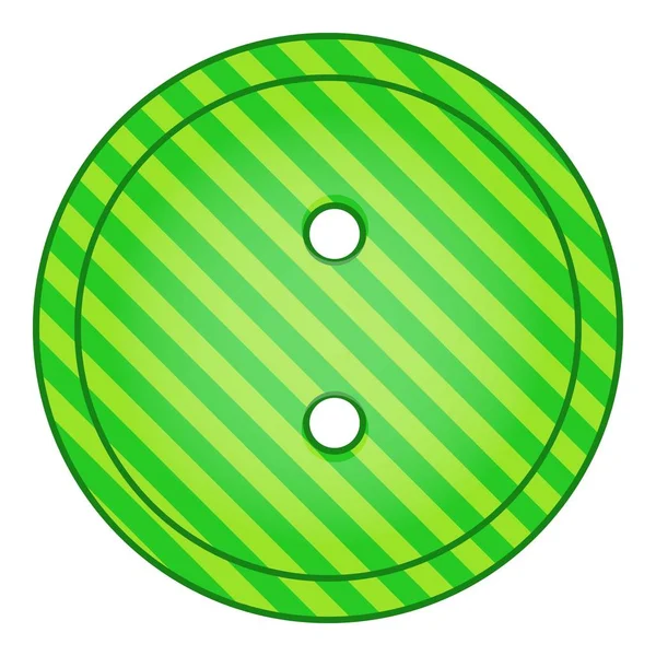 Icono de botón de paño verde, estilo de dibujos animados — Vector de stock