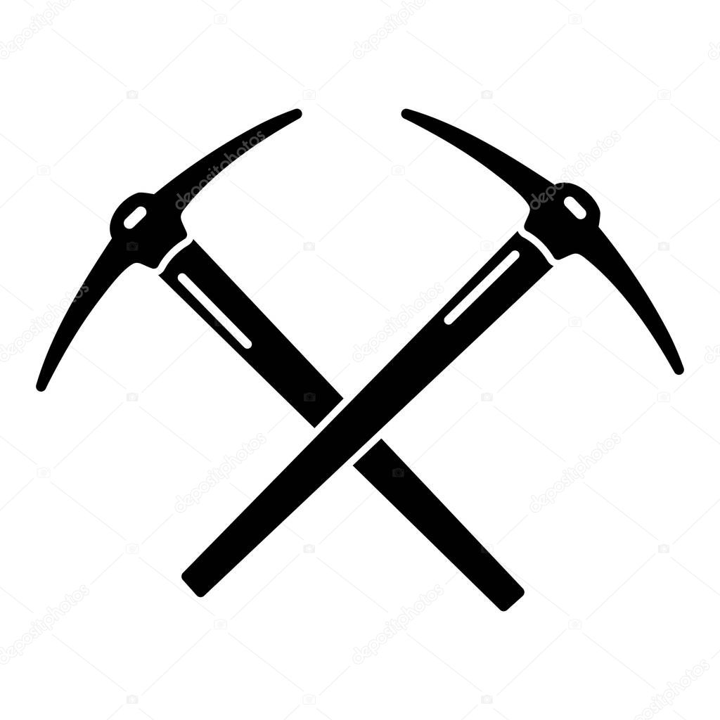 Mining pickaxe icon . Simple illustration of mining pickaxe vector icon for web design isolated on white background