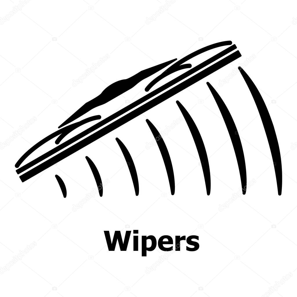 Wipers icon. Simple illustration of wipers vector icon for web