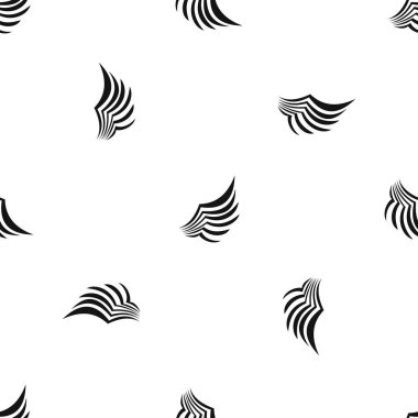 Kanat deseni sorunsuz siyah