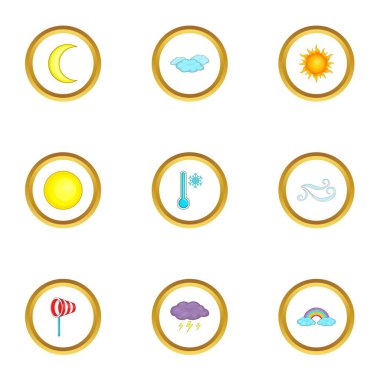 Hava raporu simgeler ayarla, tarzı çizgi film