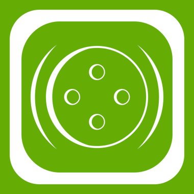 Giyim kare düğme simgesi yeşil