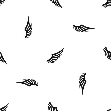 Kanat deseni sorunsuz siyah