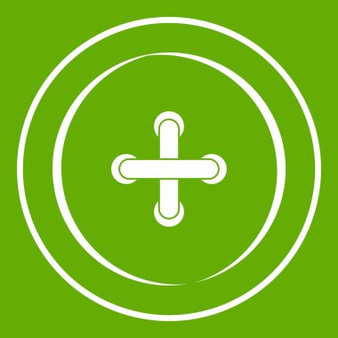 Dikiş düğme simgesi yeşil