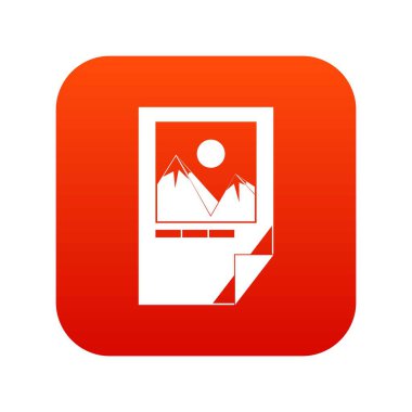 Yazıcı işaretleri simgesi dijital kırmızı ile test edilmiş mürekkep kağıt