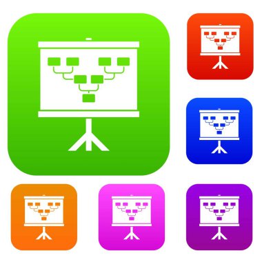 Futbol veya futbol alanı düzeni renk koleksiyonu ayarla