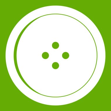 Yuvarlak dikiş düğme simgesi yeşil