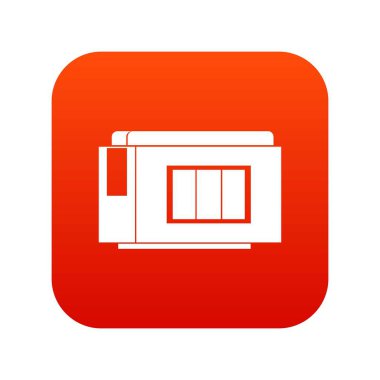 Mürekkep püskürtmeli yazıcı kartuşu simgesi dijital kırmızı