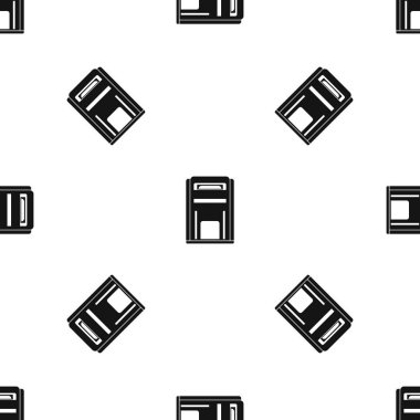 Kare posta kutusu desen sorunsuz siyah