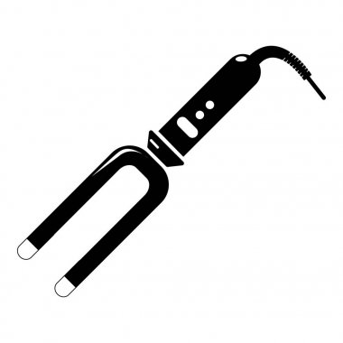 Saç kıvırmak simgesi, basit tarzı