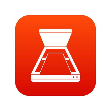 Açık tarayıcı simgesini dijital kırmızı