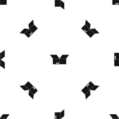 Açılan karton kutu model sorunsuz siyah