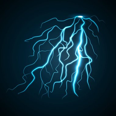 Thunderbolt kavramı arka plan, gerçekçi