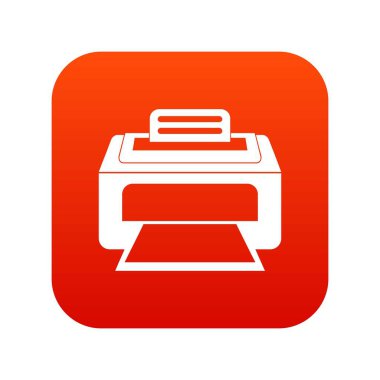 Modern lazer yazıcı simgesini dijital kırmızı