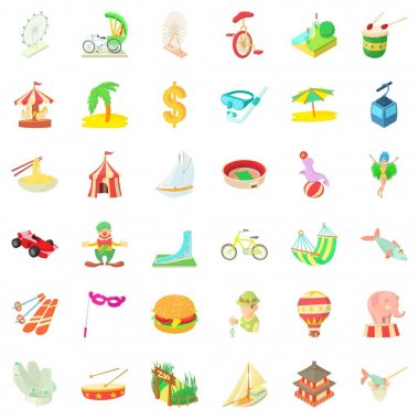 Ülke simgeleri ayarla, tarzı çizgi film