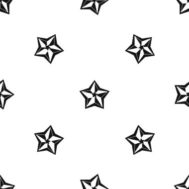 Yıldız deseni sorunsuz siyah