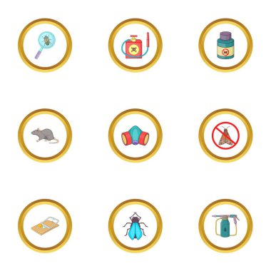 Böcek Icons set, karikatür tarzı taciz