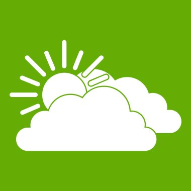 Güneş ve bulut simgesi yeşil