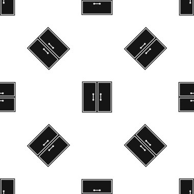 İki cam kapı sorunsuz siyah desen