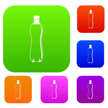 Su şişesi renk koleksiyonu ayarla