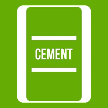 Bir torba çimento simgesi yeşil