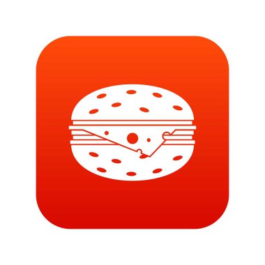 Çizburger simgesi dijital kırmızı