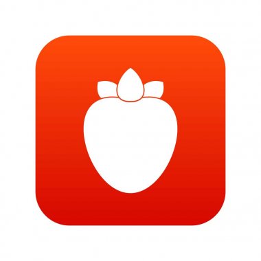 Olgun Trabzon hurması simgesi dijital kırmızı