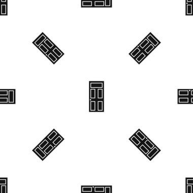 Ahşap kapı cam desen sorunsuz siyah