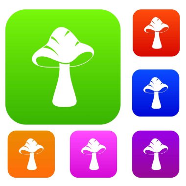 Büyük mantar renk koleksiyonu ayarla