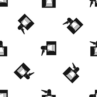 Barkod kargo desen sorunsuz siyah